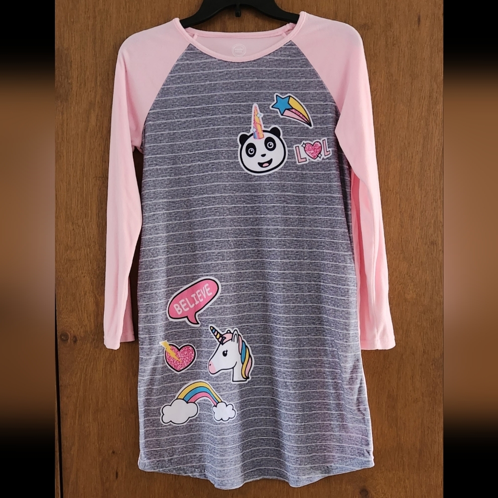 Wonder Nation nightgown, size X-large, color pink and gray